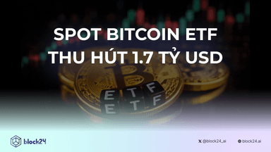 Spot Bitcoin ETF thu hút 1,7 tỷ USD